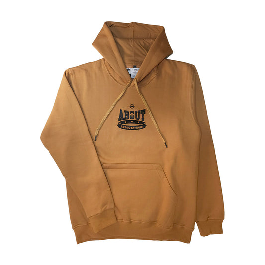 Hoodie About Expectations Camel