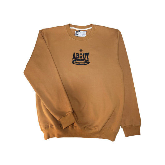 Polerón Crewneck About Expectations Camel
