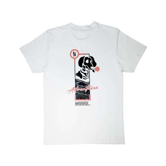 Polera Adventures Blanca