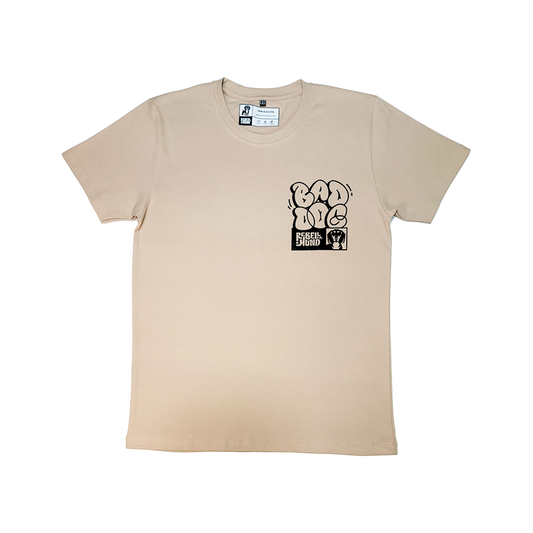 Polera Bad Dog Beige/Blanco